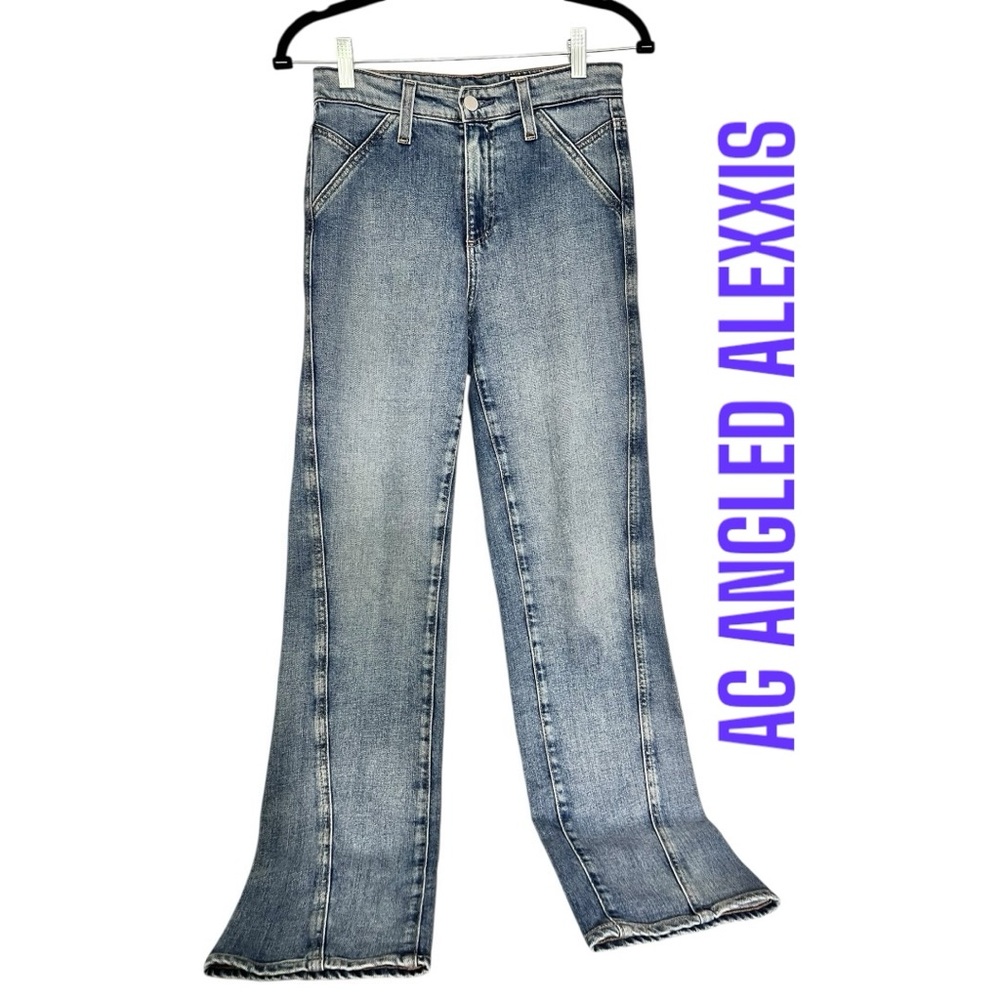 Ag Adriano Goldschmied Blue Flare Wide Leg Jeans
